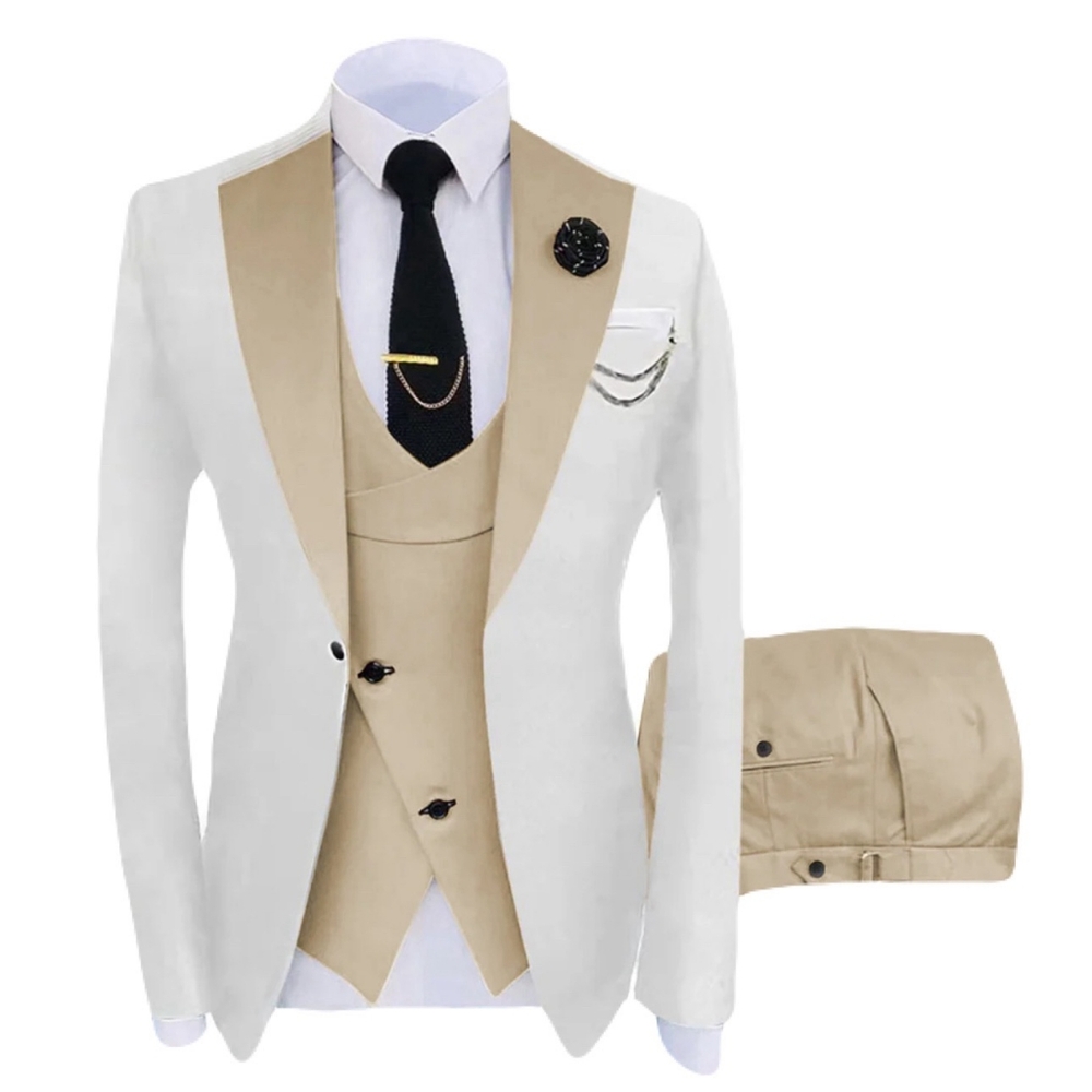 Mens 3 piece tan suit size 48R